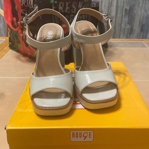 Ivory platform shoes
